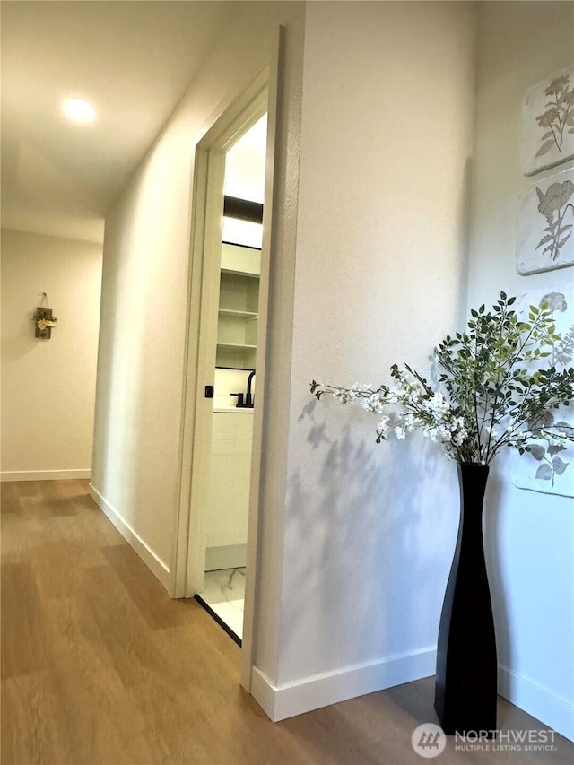 hallway with baseboards