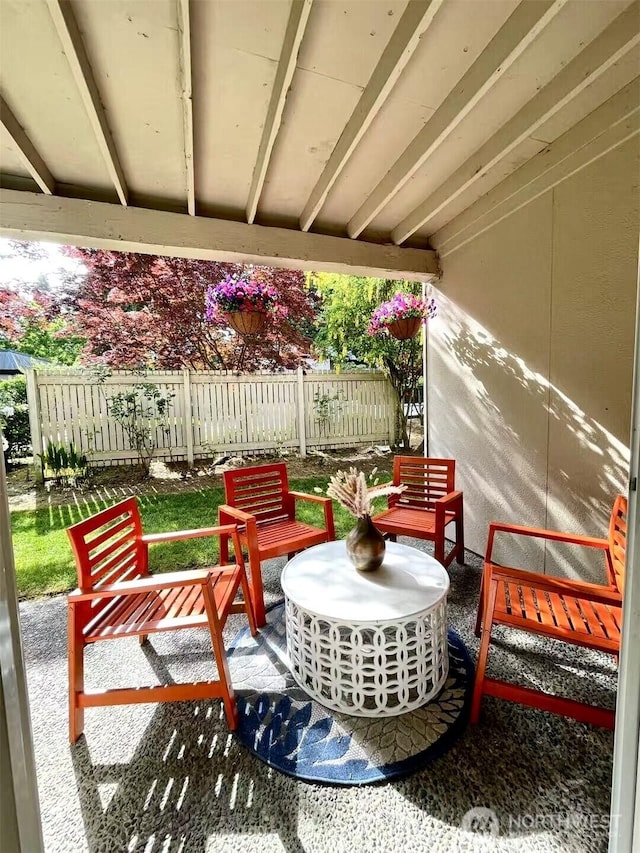 10221 NE 16th St Unit H5, Bellevue, WA 98004 - view of patio / terrace with fence