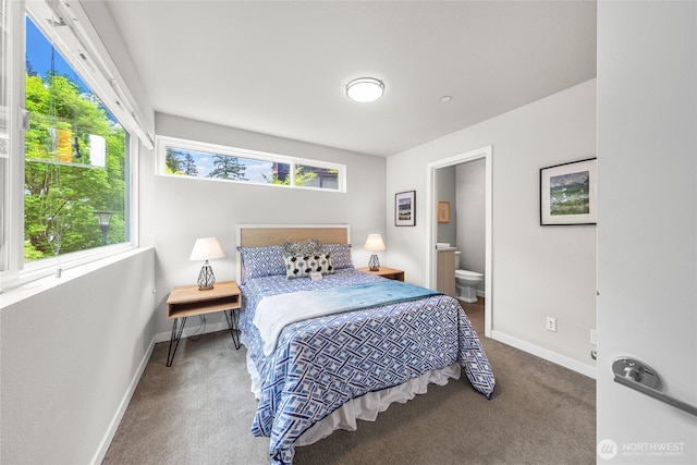 2055 NW Talus Dr Unit 3, Issaquah, WA 98027 - bedroom featuring carpet, baseboards, and ensuite bath