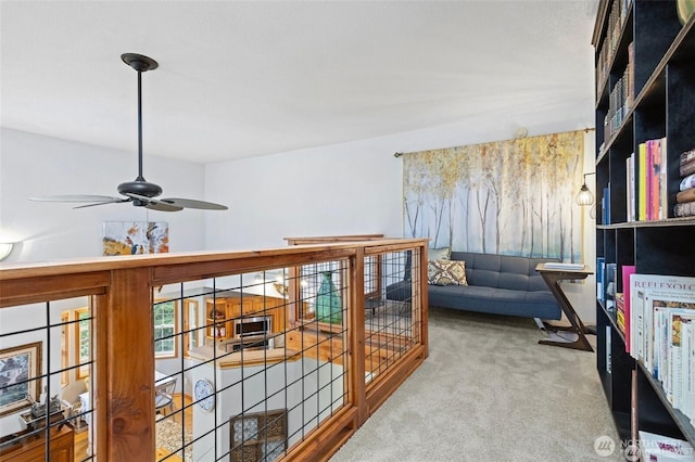 17613 Butler Rd, Snohomish, WA 98290 - interior space with a ceiling fan and carpet floors