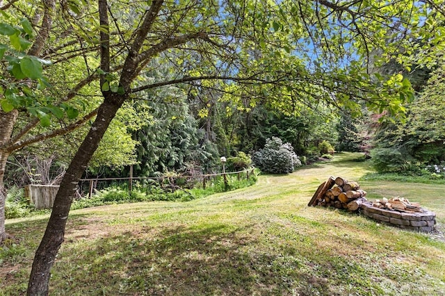 17613 Butler Rd, Snohomish, WA 98290 - view of yard featuring an outdoor fire pit