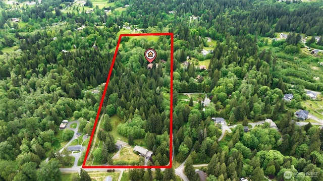 17613 Butler Rd, Snohomish, WA 98290 - view of property location featuring a heavily wooded area and property boundaries highlighted