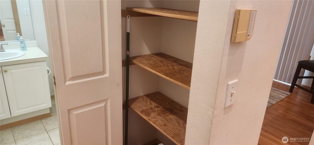 closet with a sink