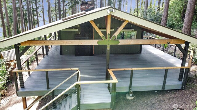 exterior space with a wooden deck