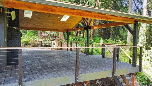 exterior space featuring a deck