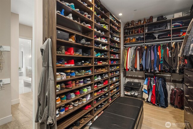 209 Northside Rd, Bellevue, WA 98004 - spacious closet with wood finished floors