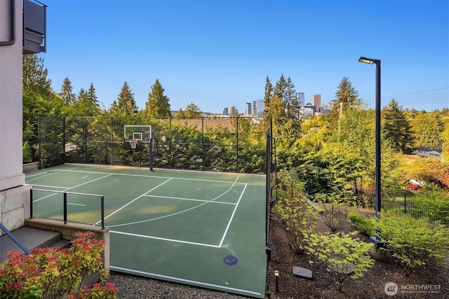 209 Northside Rd, Bellevue, WA 98004 - view of sport court featuring community basketball court and fence