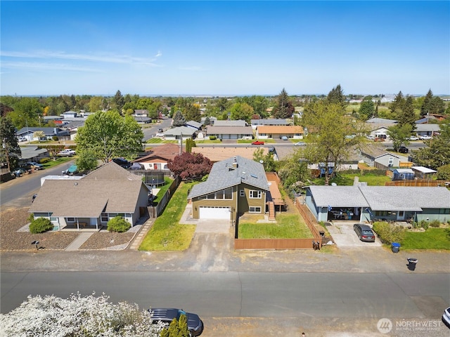 bird's eye view featuring a residential view