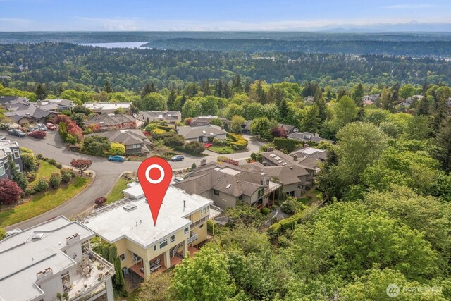 5310 143rd Ave SE, Bellevue, WA 98006 - aerial perspective of suburban area with a heavily wooded area
