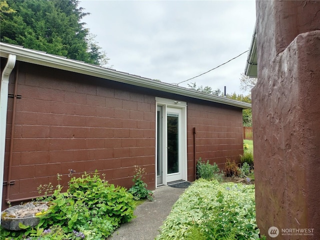 21926 Vashon Hwy SW, Vashon, WA 98070 - view of side of property with concrete block siding
