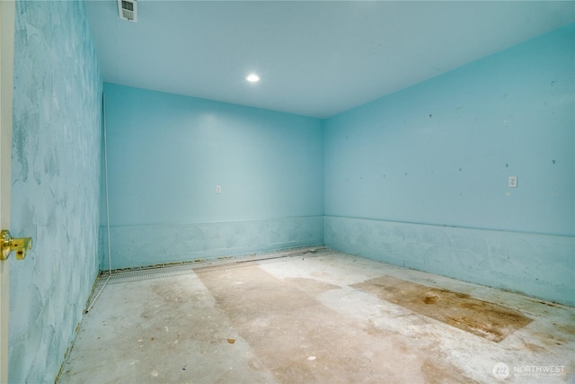 empty room with visible vents