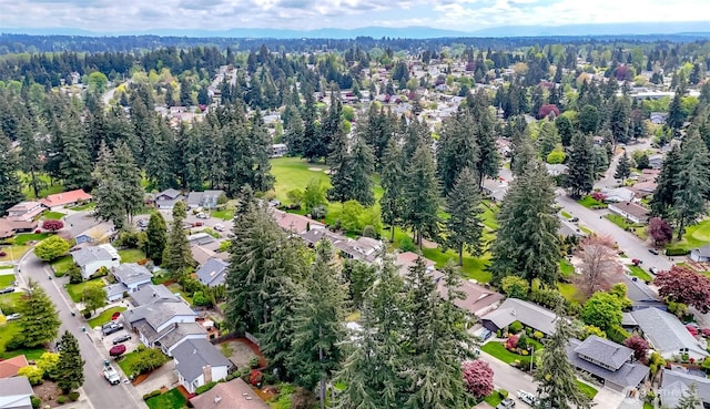 aerial view featuring a residential view