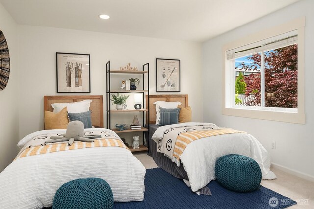 325 6th Ave S, Kirkland, WA 98033 - bedroom featuring carpet floors, recessed lighting, and baseboards