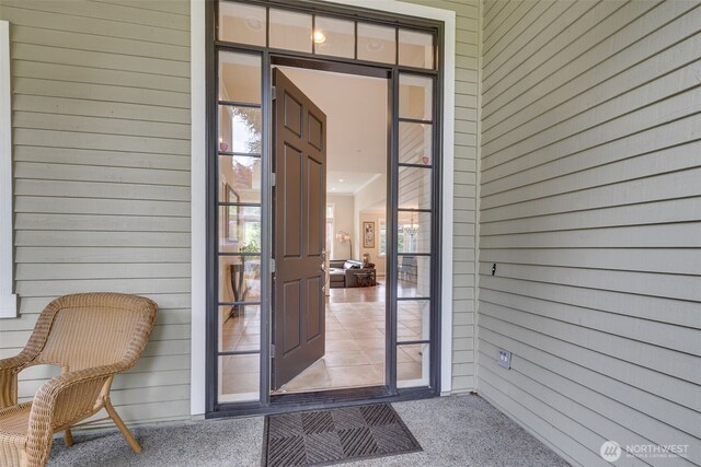 view of exterior entry