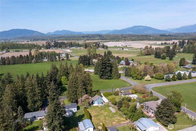 bird's eye view featuring a mountain view