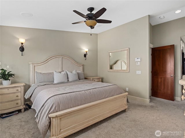 17111 NE 5th St, Bellevue, WA 98008 - bedroom with carpet, baseboards, and a ceiling fan
