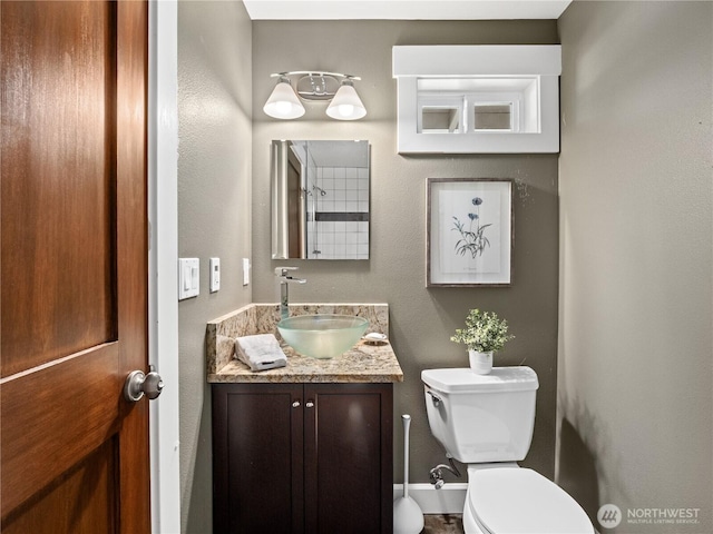 17111 NE 5th St, Bellevue, WA 98008 - bathroom with vanity, toilet, and a shower