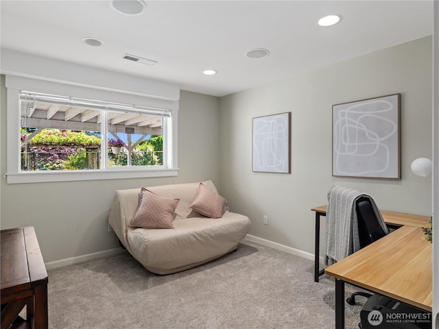 17111 NE 5th St, Bellevue, WA 98008 - carpeted office space with baseboards and recessed lighting