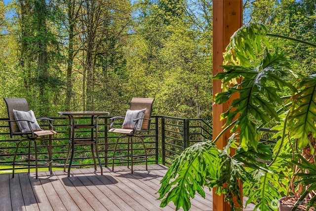 view of wooden terrace