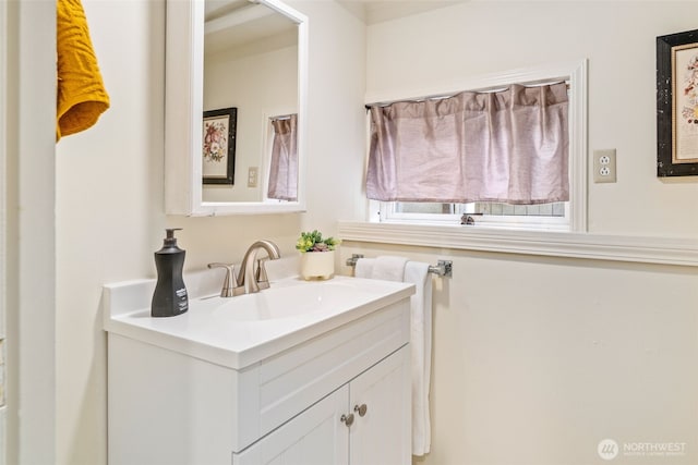 bathroom featuring vanity