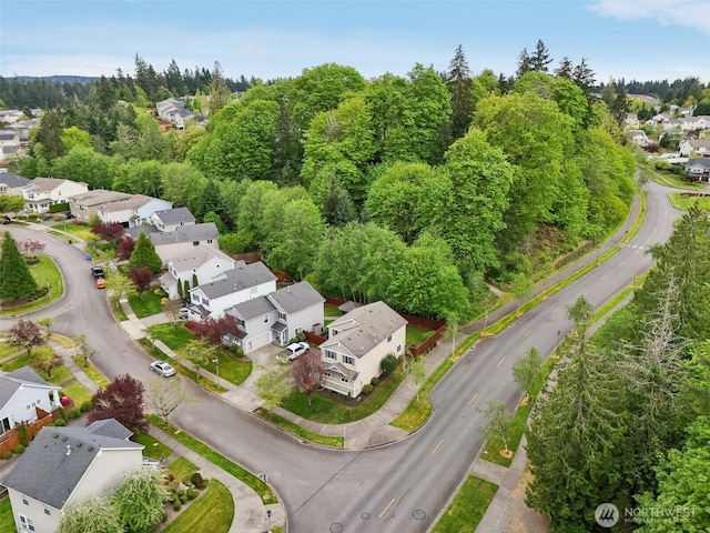 bird's eye view featuring a residential view