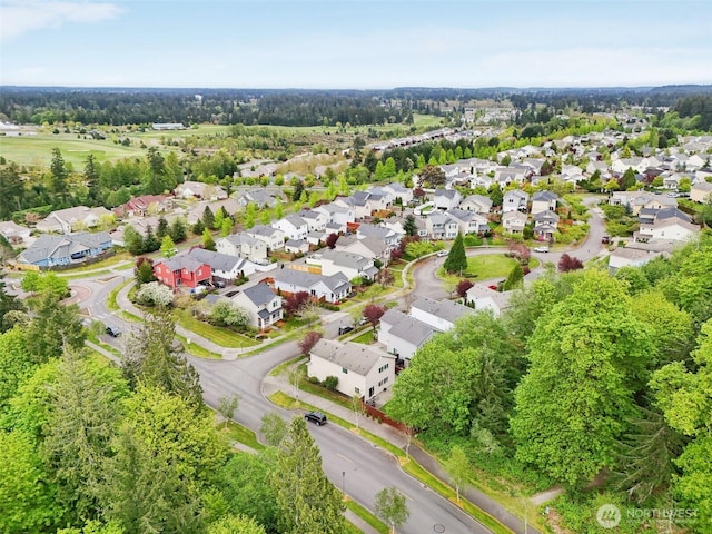 aerial view featuring a residential view
