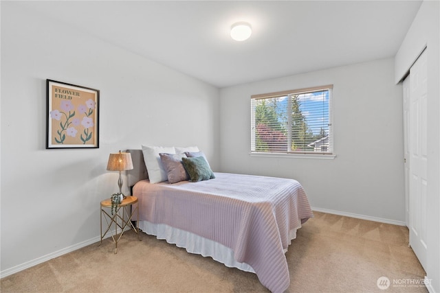 710 122nd Avenue Ct E, Edgewood, WA 98372 - bedroom with light colored carpet, baseboards, and a closet