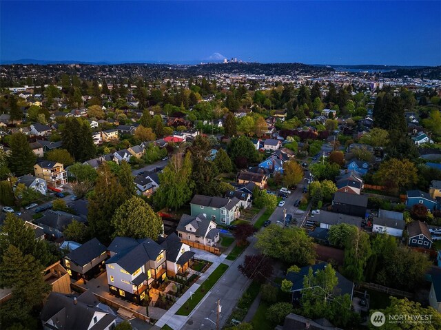 bird's eye view featuring a residential view