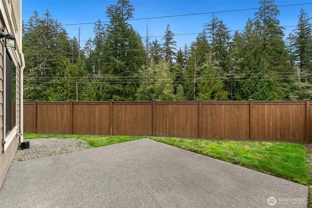 view of patio / terrace featuring a fenced backyard
