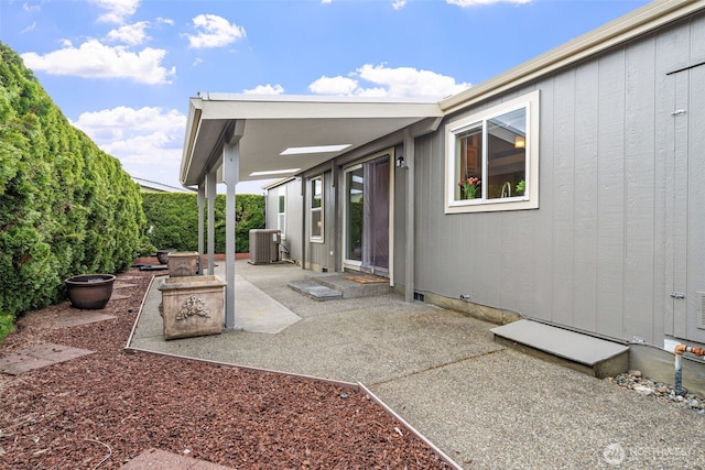 view of patio / terrace with central air condition unit