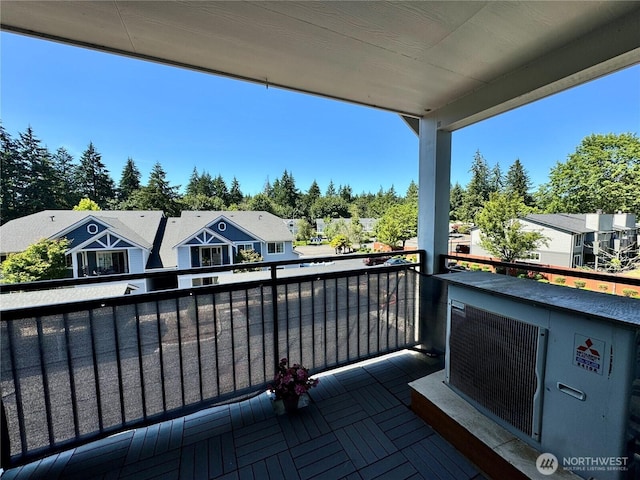 balcony with a residential view