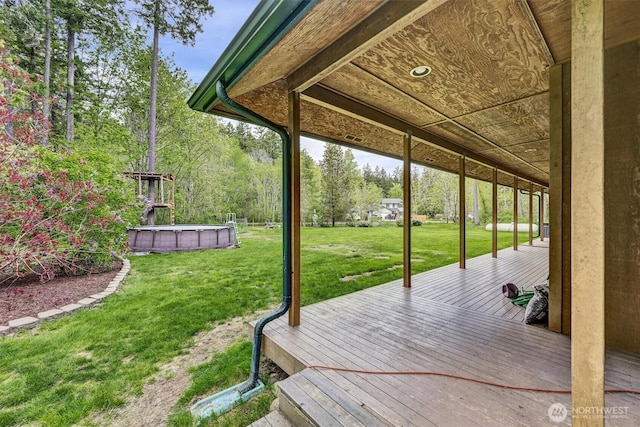 17132 156th Ln SE, Yelm, WA 98597 - deck with a yard