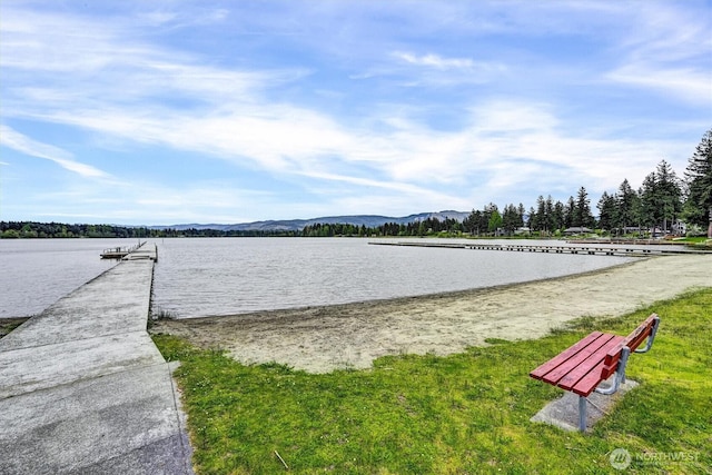 17132 156th Ln SE, Yelm, WA 98597 - water view with a mountain view and a boat dock