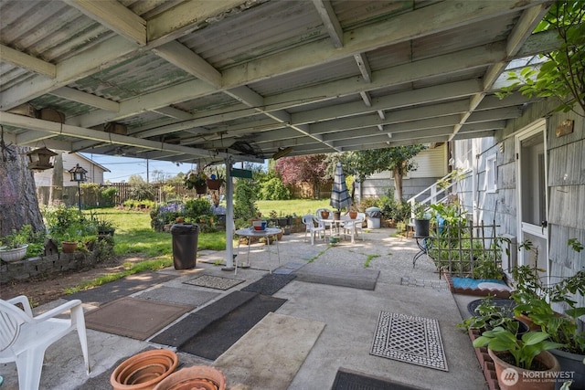 view of patio / terrace featuring outdoor dining area
