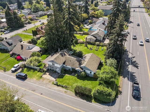aerial view of residential area