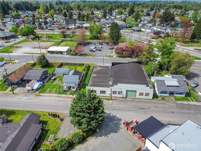 bird's eye view with a residential view