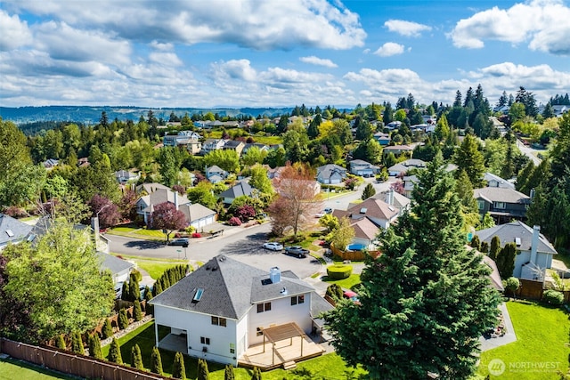 aerial perspective of suburban area