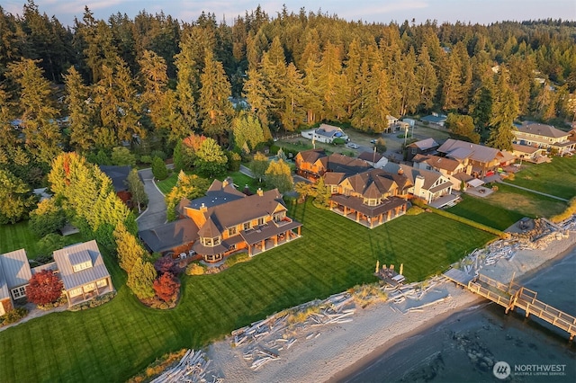 5844 Mutiny Bay Rd, Freeland, WA 98249 - aerial view featuring a view of trees and a residential view