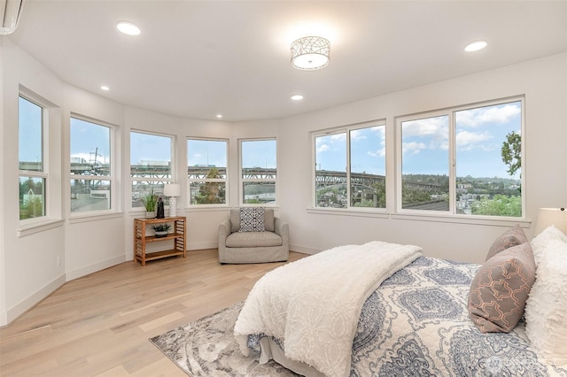 4019B 4th Ave NE, Seattle, WA 98105 - bedroom with light wood-type flooring, recessed lighting, and multiple windows