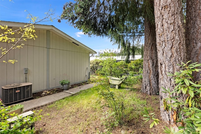 view of property exterior with central air condition unit