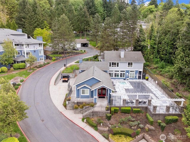 birds eye view of property