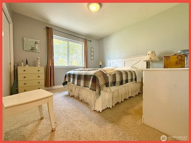 view of carpeted bedroom