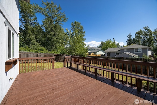 1507 Fruitland Dr, Bellingham, WA 98226 - wooden deck featuring a residential view