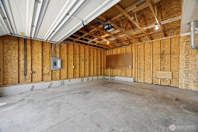 1507 Fruitland Dr, Bellingham, WA 98226 - garage featuring electric panel and a garage door opener