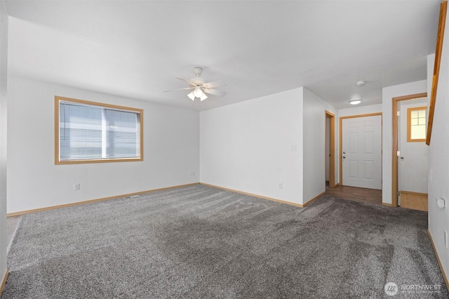 1507 Fruitland Dr, Bellingham, WA 98226 - carpeted empty room with a ceiling fan and baseboards