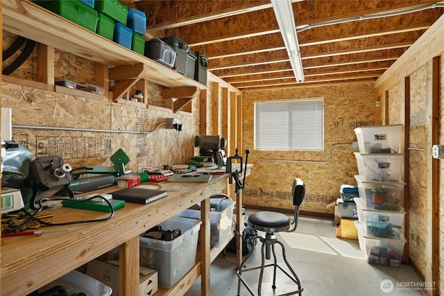 view of storage area