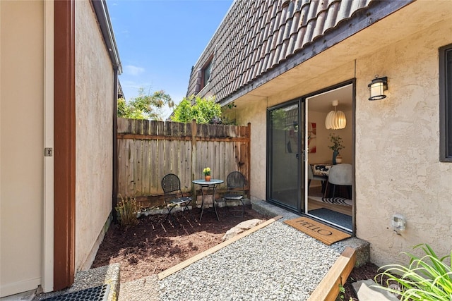 view of patio with fence