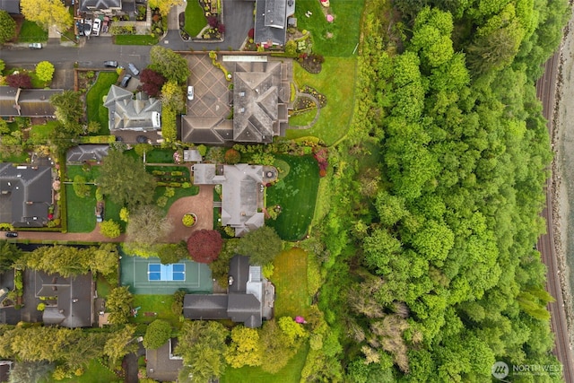 birds eye view of property featuring a residential view