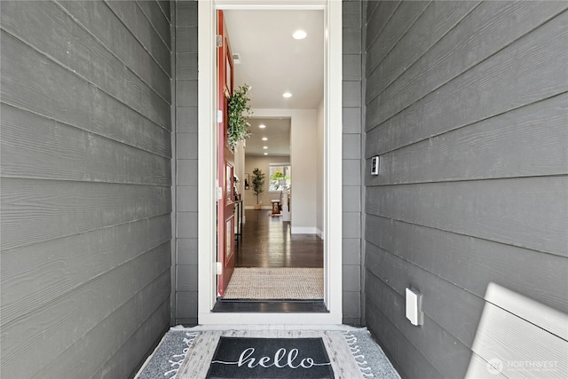 view of exterior entry