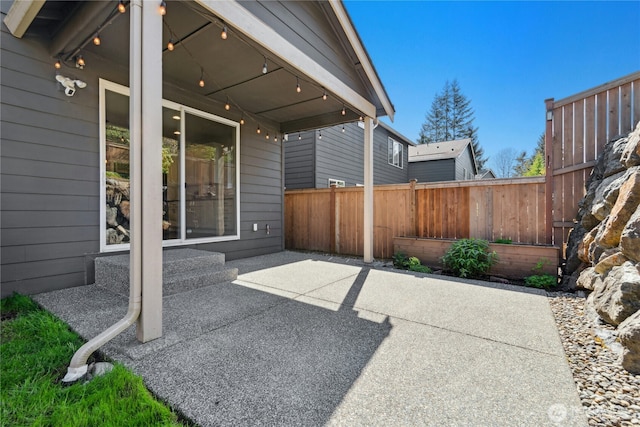 view of patio / terrace with fence